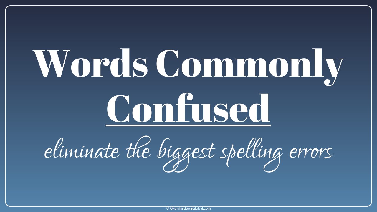 Words Commonly Confused